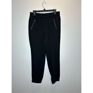 J. Crew Sydney Jogger Pants Black Zipper Pockets Size 4